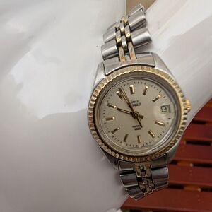 Vintage Timex Indiglo Two-Tone Bracelet Watch